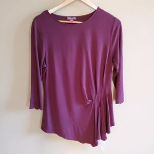 Vince Camuto Maroon Ruched Blouse sz M